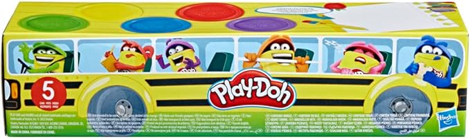 Assorted 5Pk School Bus Play Doh