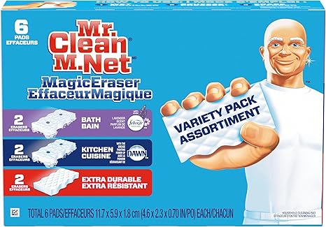 Mr Clean Magic Eraser Variety Pack Assortment Cleaning Pads, 6 count