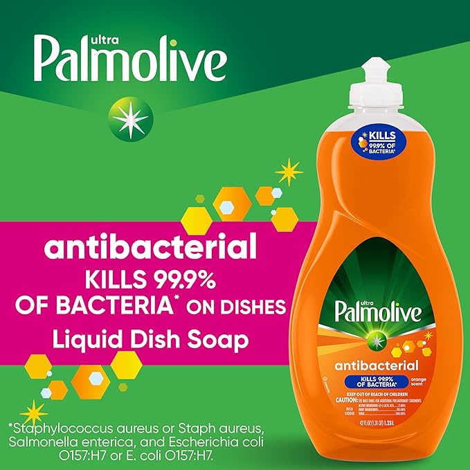 Palmolive Ultra Antibacterial Concentrated Dish Liquid, Orange Scent - 42 Fluid Ounce