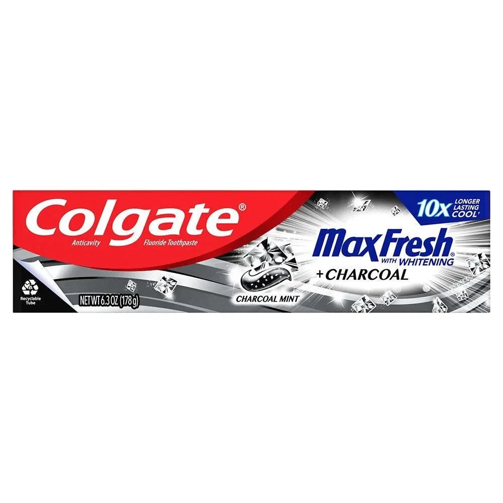 Colgate Max Fresh Toothpaste, Charcoal Mint Flavor, 6.3 oz