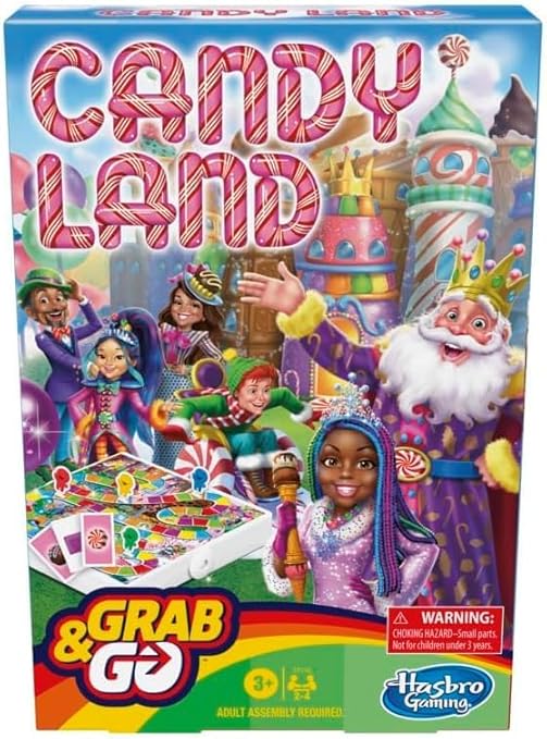 Candy Land Grab and Go Travel Board Game for 2-4 Players, Ages 3 and Up