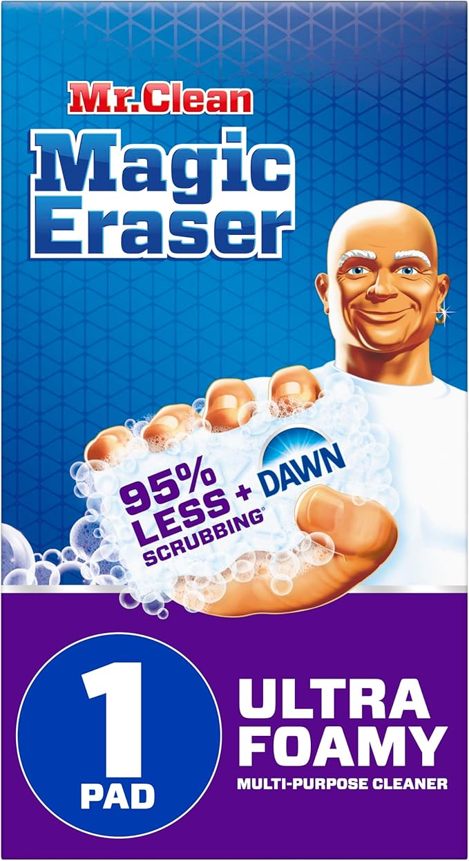 Mr. Clean Magic Eraser Ultra Foamy Multi Purpose Cleaner, Foaming Magic Eraser Sponge Multi Surface Cleaner, 1ct