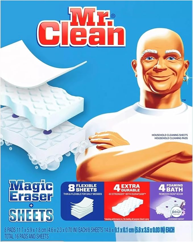 Mr Clean Magic Eraser Sponges + Sheets Variety Pack (16 Count)