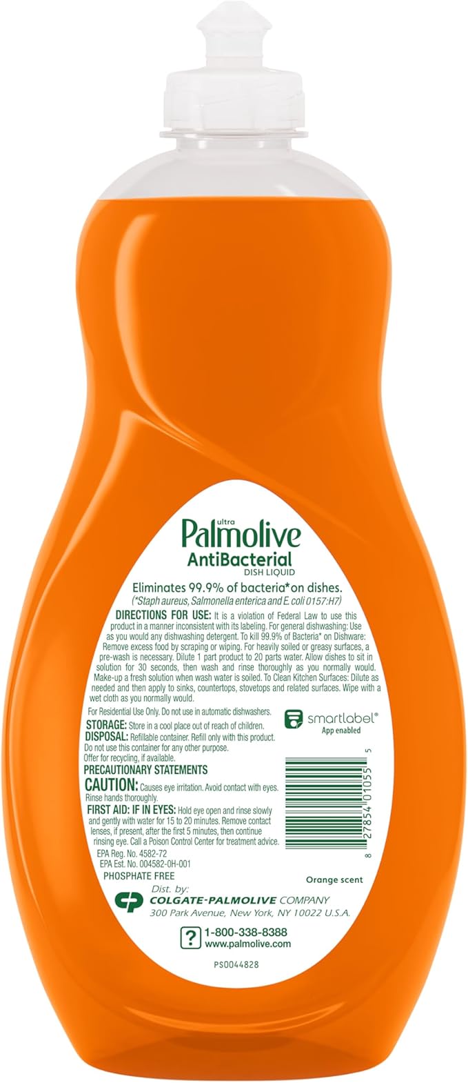 Palmolive Ultra Antibacterial Concentrated Dish Liquid, Orange Scent - 42 Fluid Ounce