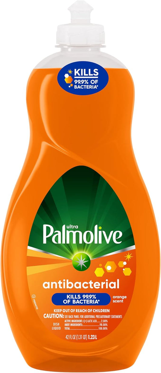 Palmolive Ultra Antibacterial Concentrated Dish Liquid, Orange Scent - 42 Fluid Ounce