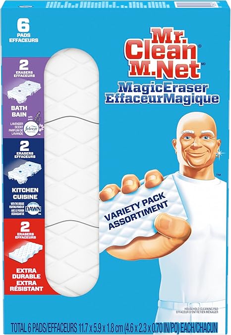 Mr Clean Magic Eraser Variety Pack Assortment Cleaning Pads, 6 count