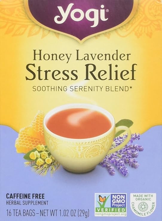 Yogi Tea Honey Lavender Stress Relief, Organic Herbal Tea Bags