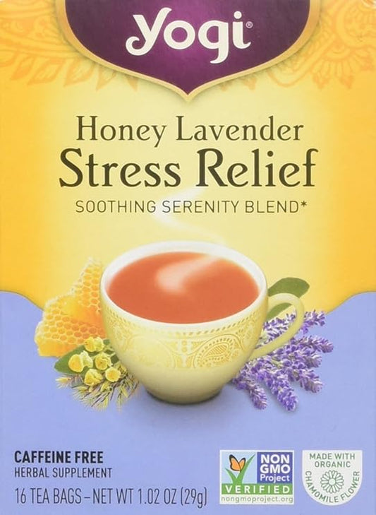 Yogi Tea Honey Lavender Stress Relief, Organic Herbal Tea Bags